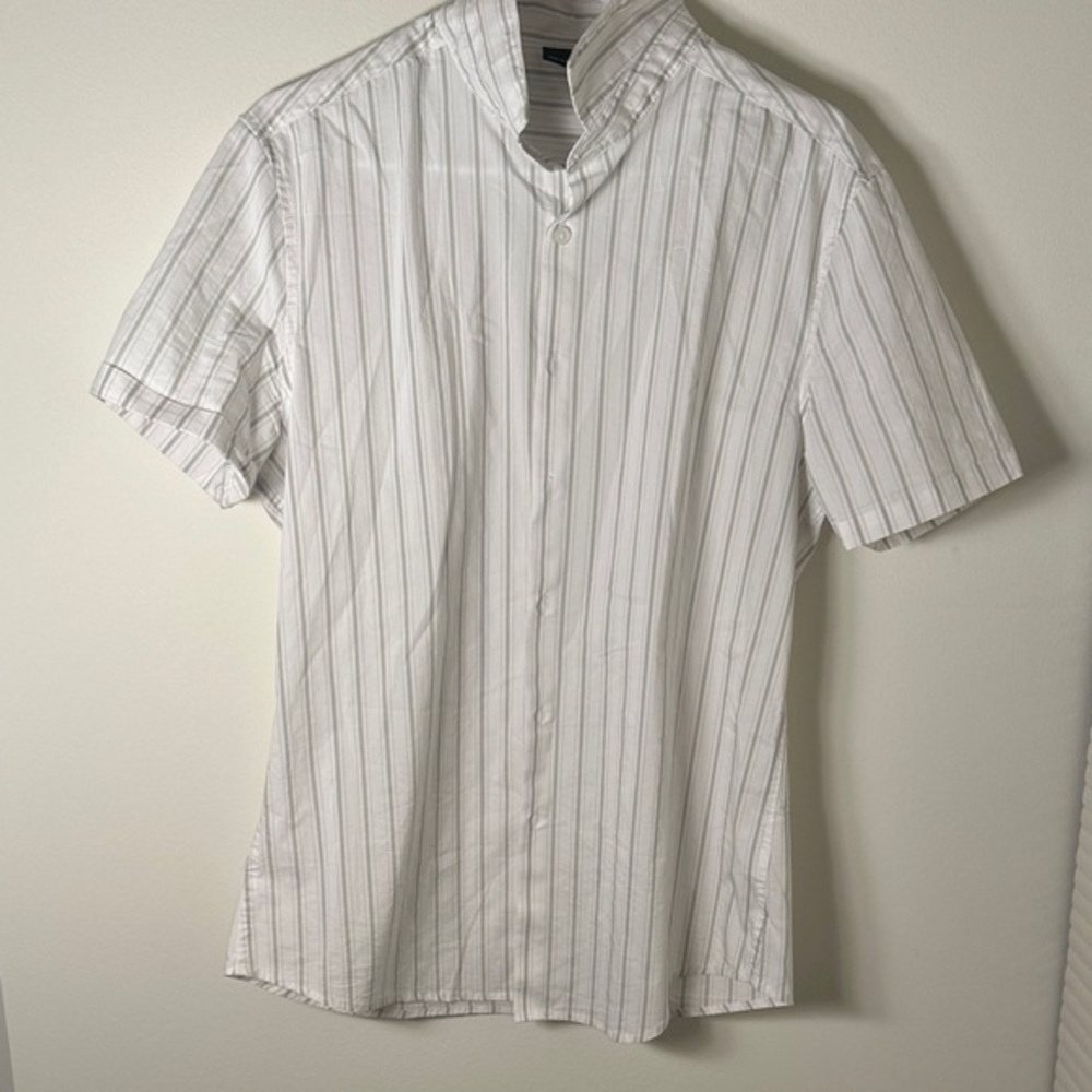 ASOS White Pinstripe Casual Shirt